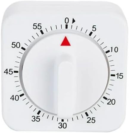 60-Minute Mechanical Wind-Up Cooking Clock With Loud Alarm - No Batteries Requir