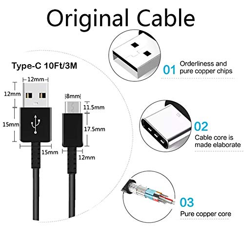 8Inch Usb Type-C Cable For Lg Stylo 4+ Also Fast Quick Charges Plus Data Transfe