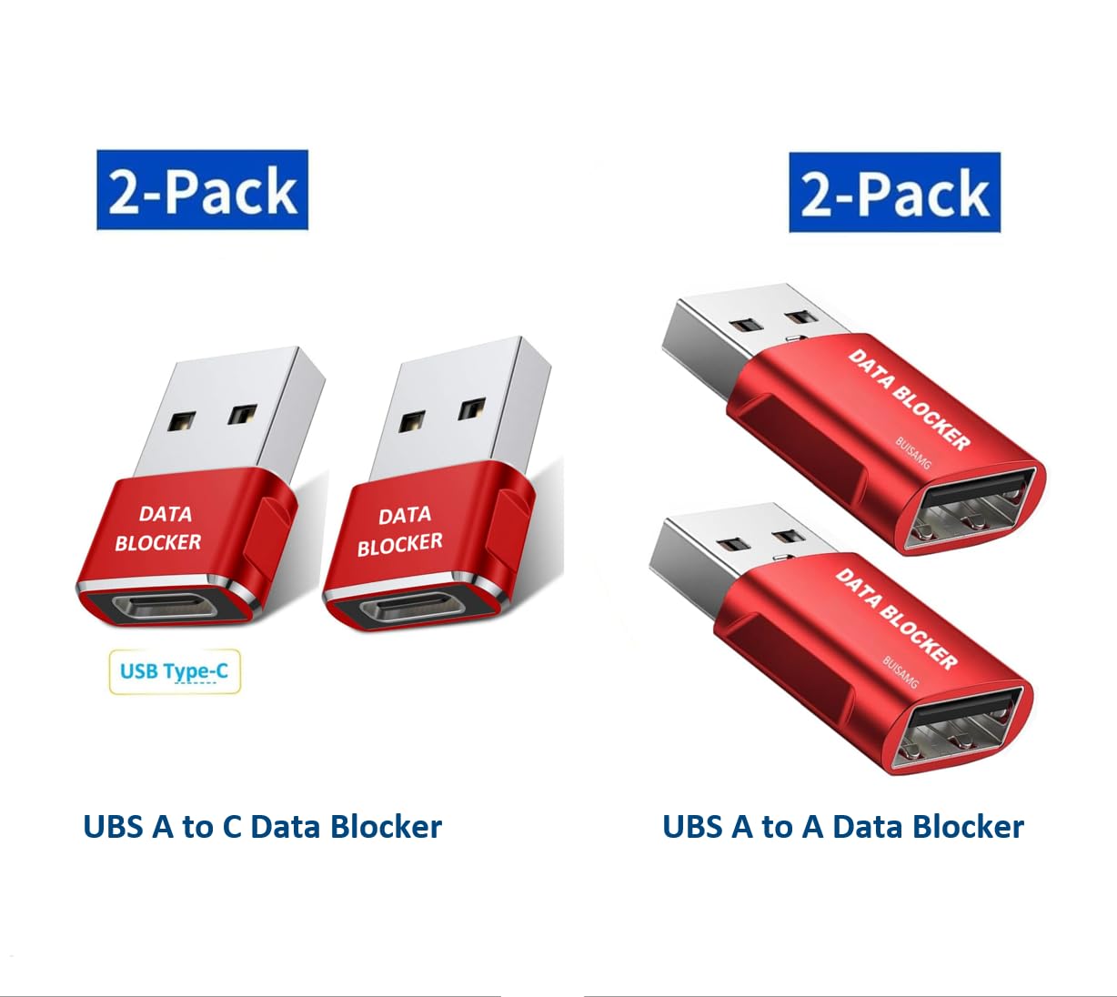 Blocker, USB A & USB C Data Blocker for Any USB C Mobile Phone Quick Charge