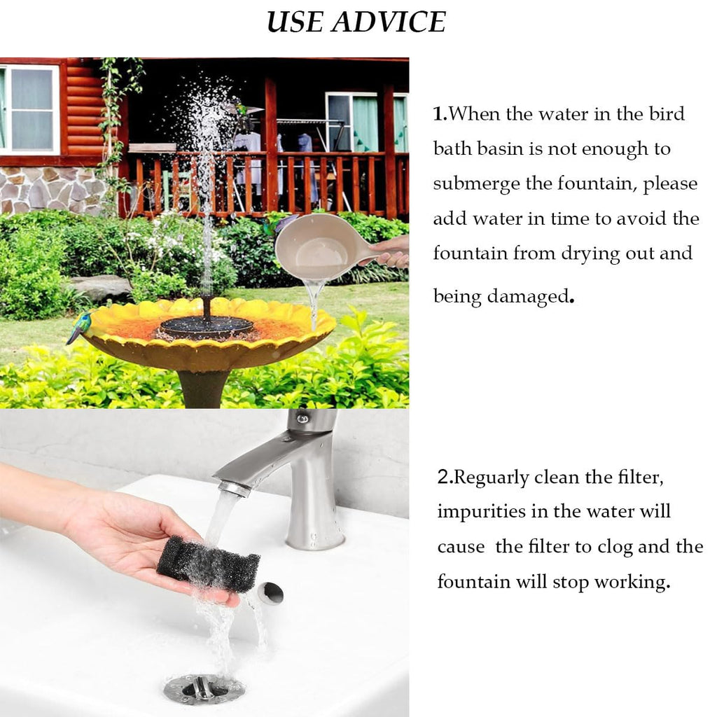 Solar Water Fountain Pump for Pond & Pool