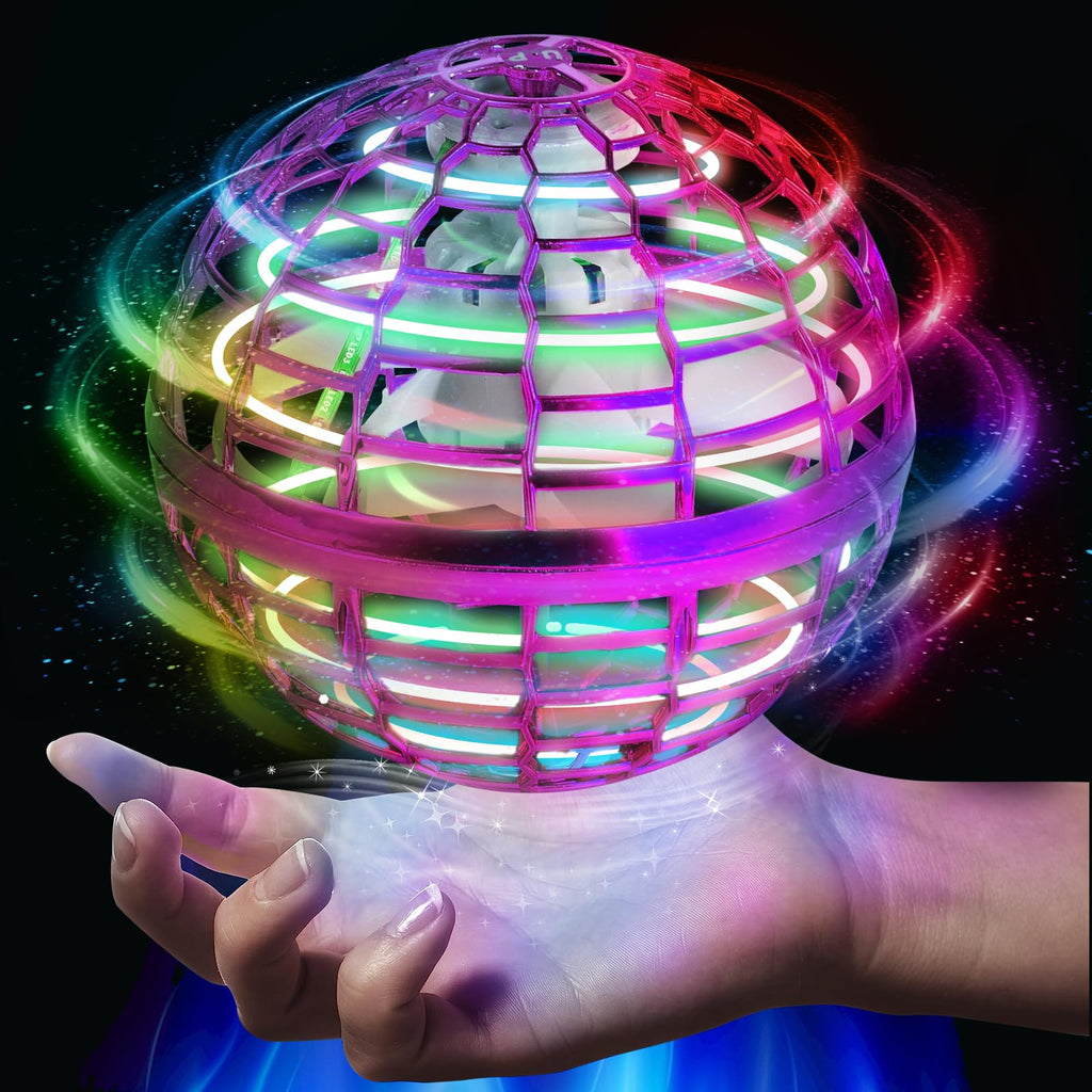 Boomerang Spinner, 360° Rotating LED Flying Ball (Purple)