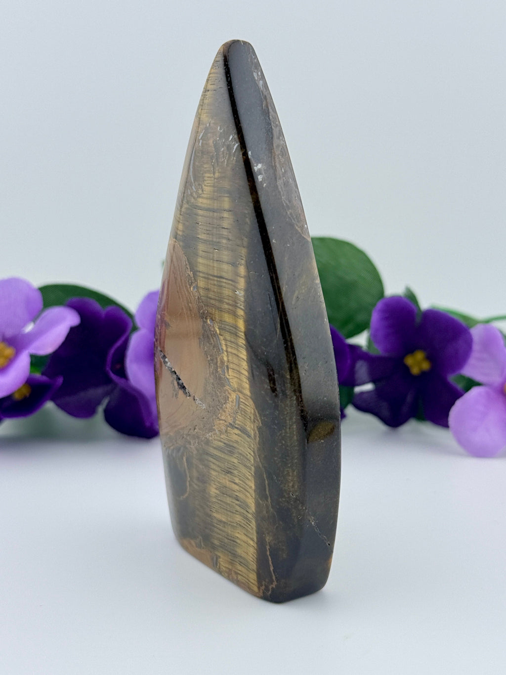 Tiger’s Eye Crystal Flame Teardrop Stone - NEW