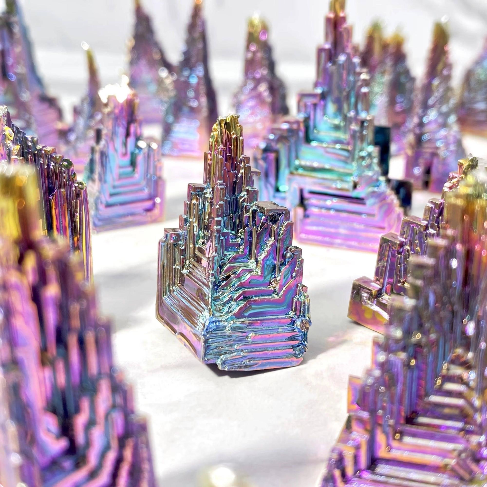 Bismuth Metal Freeform Castles Unique Shapes