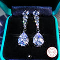 925 Sterling Silver Zircon Stud Earrings | Luxury Party Jewelry for Women