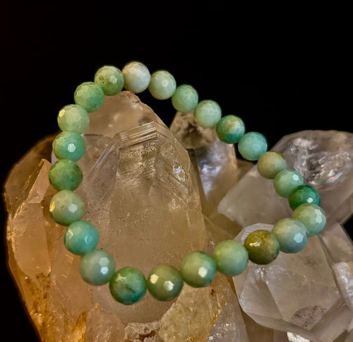 Amazonite Multifaceted Serenity Bracelet – Seafoam & Sand Collection 🌊✨ (Two amazing choices!)