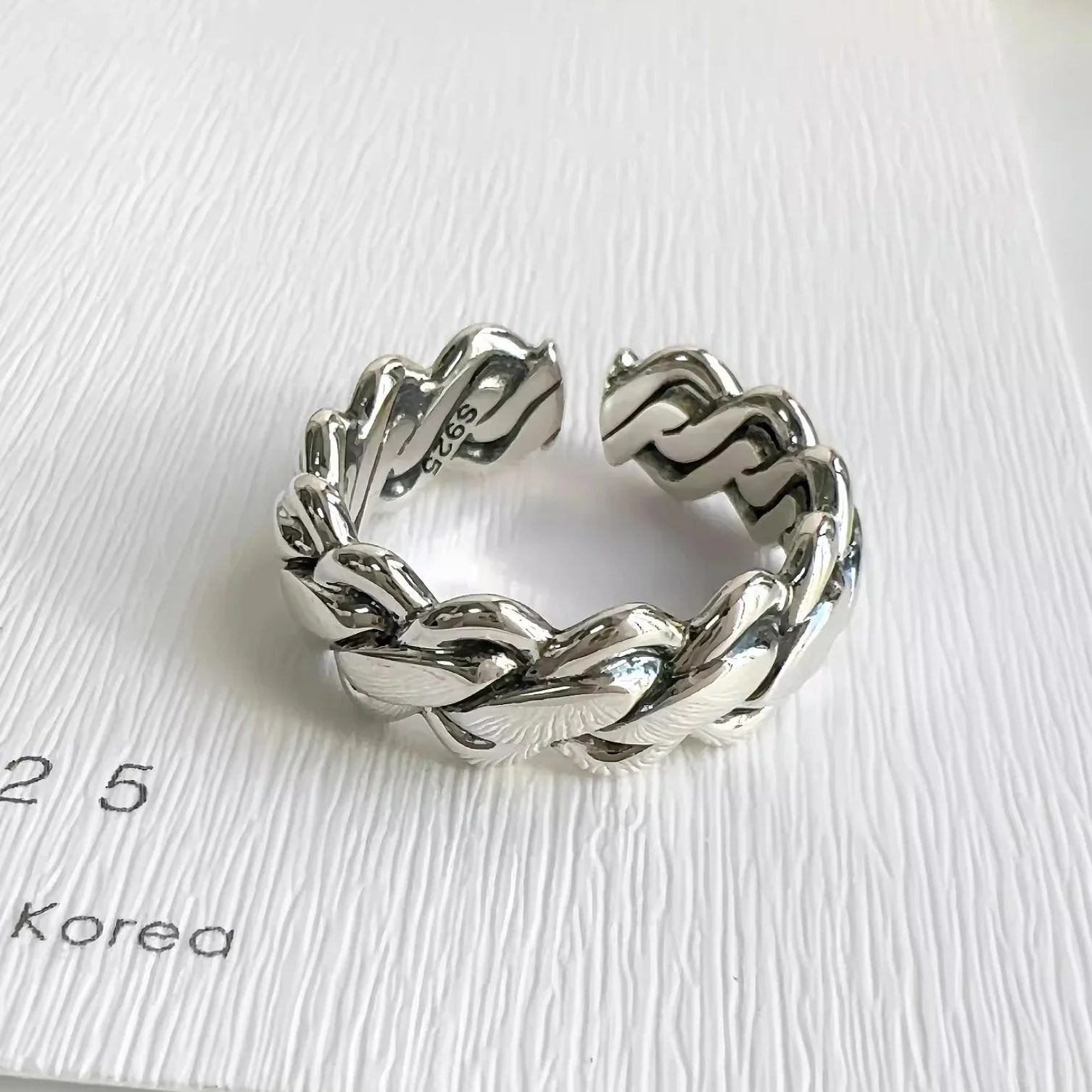 VENTFILLE 925 Sterling Silver Irregular Ring | Geometric Minimalist Jewelry for Women