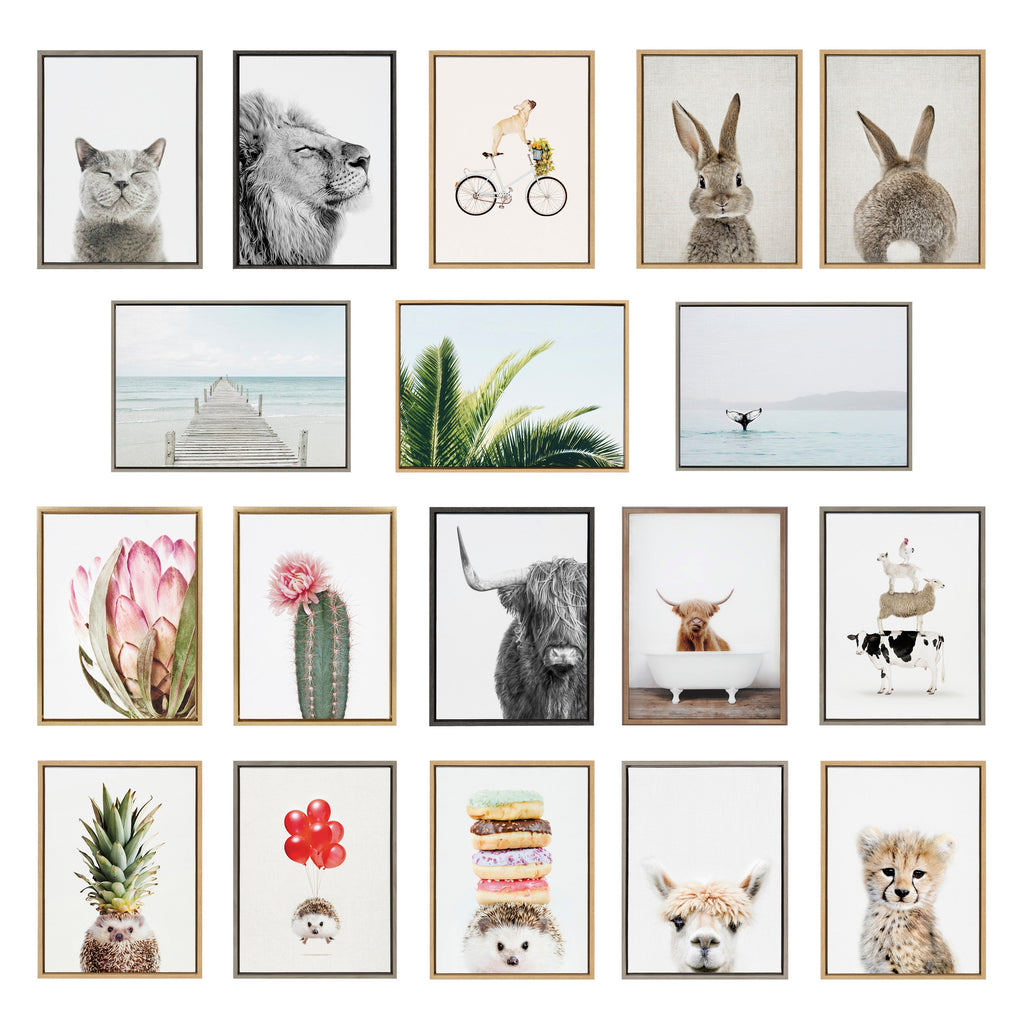 Sylvie Ocean Beach Framed Canvas Set