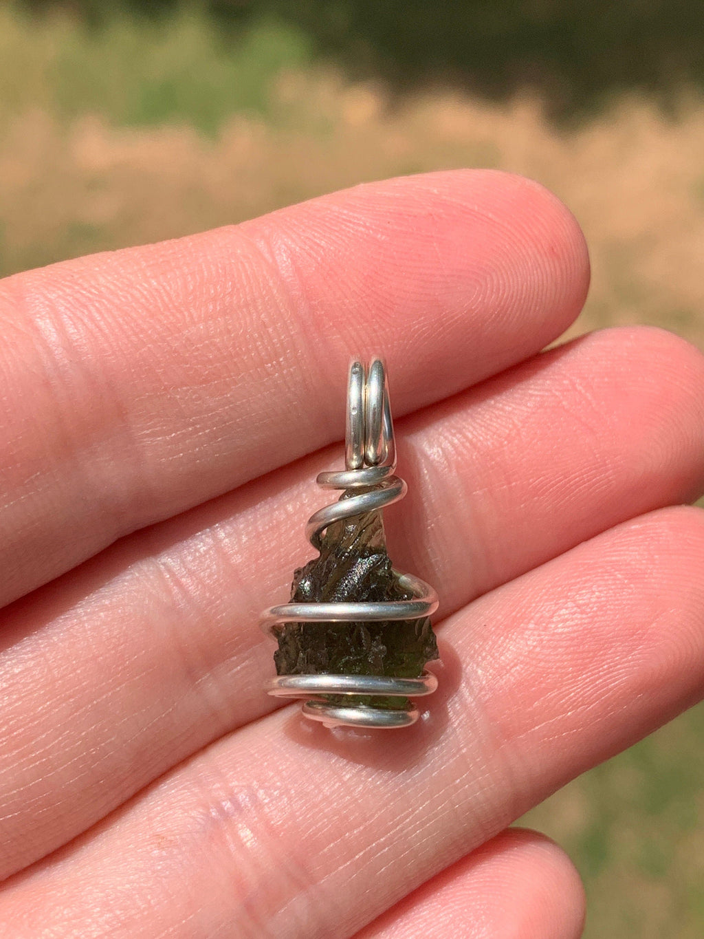 Moldavite Pendant | Genuine Natural Raw Meteorite Tektite | Synergy 12 | Moldavite Jewelry | Moldavite Necklace The Stone of Transformation