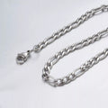 [SB12-9''] (make to order) 5.5mm 9"-100" silver stainless steel figaro necklace chain code sb12 local tx seller