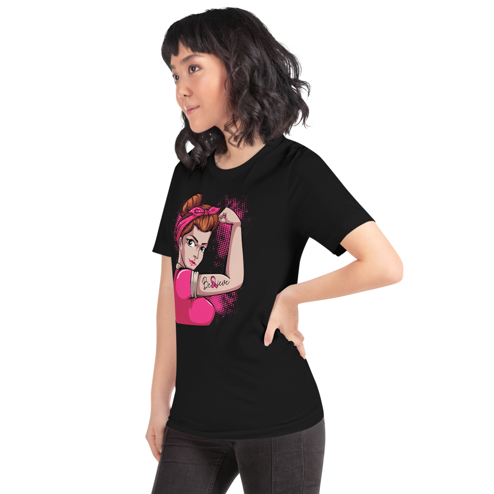 BREAST CANCER AWARENESS BELIEVE Short-Sleeve Unisex T-Shirt