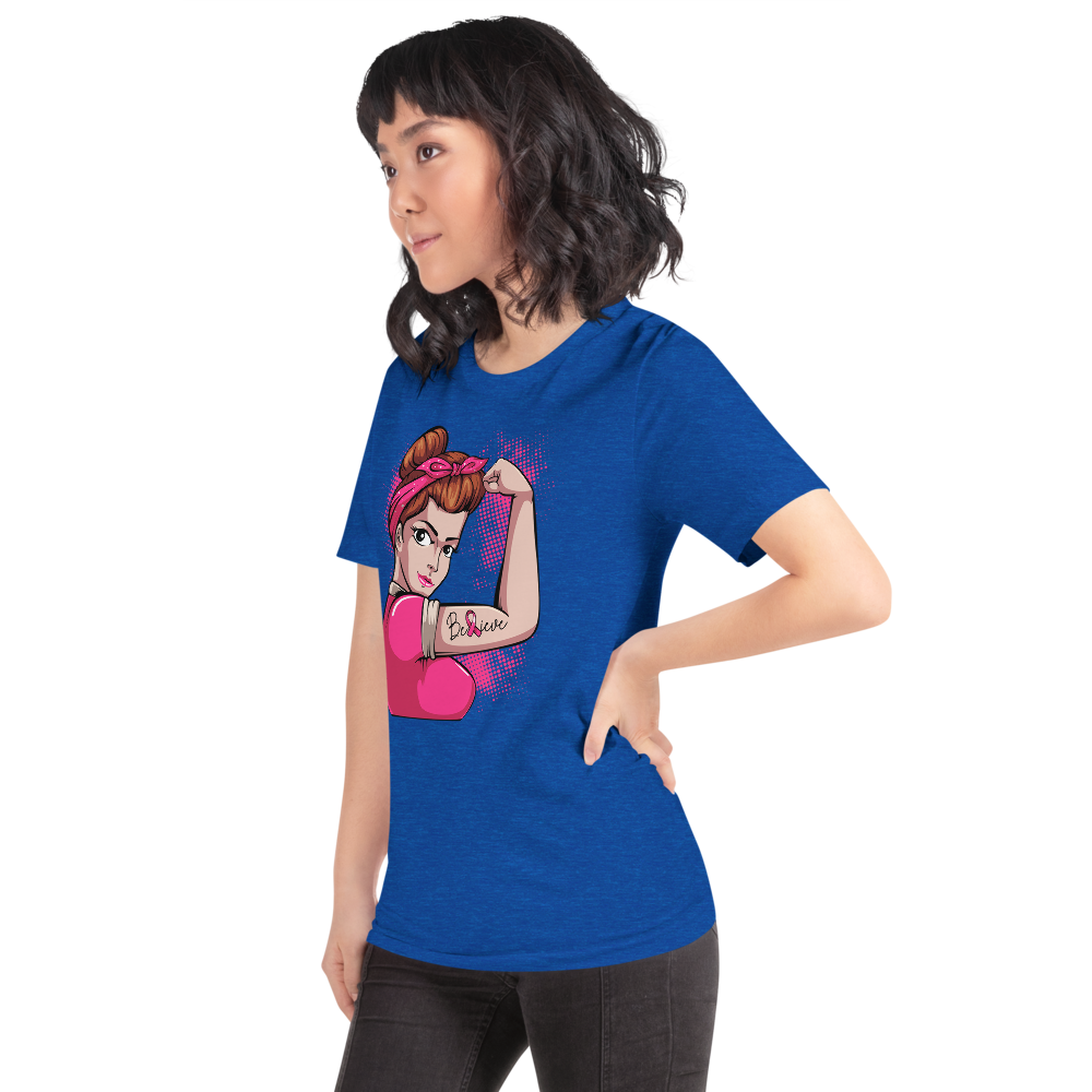BREAST CANCER AWARENESS BELIEVE Short-Sleeve Unisex T-Shirt